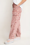 Dried Rose Mineral Twill Barrel Pants