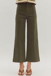 Olive High Rise Wide Leg Pants
