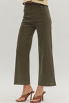 Olive High Rise Wide Leg Pants
