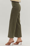 Olive High Rise Wide Leg Pants