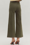 Olive High Rise Wide Leg Pants