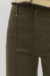 Olive High Rise Wide Leg Pants