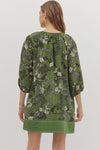 Olive Botanical Dress