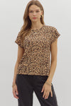 Leopard Cap Sleeve Top