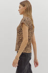 Leopard Cap Sleeve Top