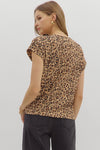Leopard Cap Sleeve Top