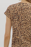 Leopard Cap Sleeve Top