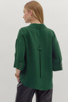 Hunter Green Button Up Top
