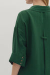 Hunter Green Button Up Top