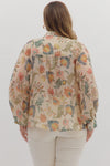Ecru Floral Drop Top