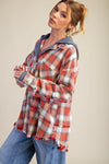 Navy & Red Plaid Shacket