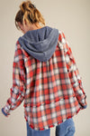 Navy & Red Plaid Shacket