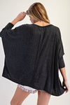 Black Peace Patch Oversized Tunic