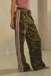 Washed Camo Printed Cotton Pants