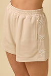 Knit Shorts With Side Ribbon Bow