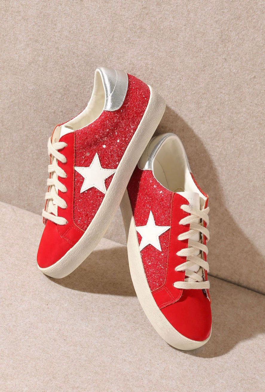 Mi.iM Skylar Red Glitter Sneaker – Evie Marie\'s