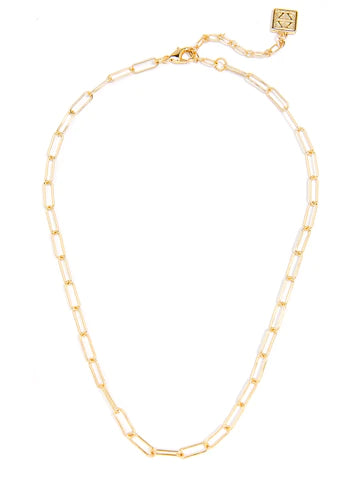 Gold Paperclip Collar Necklace