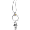 Brighton Heart Charm Reversible Badge Clip Necklace JN9742