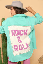Rock & Roll Studded Patch Twill Jacket