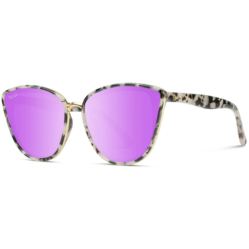 Aria Full Flat Lens Mirrored Cateye Sunglasses