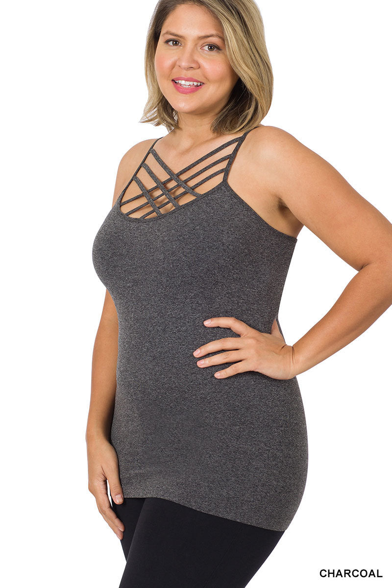 Cage Cami - Charcoal