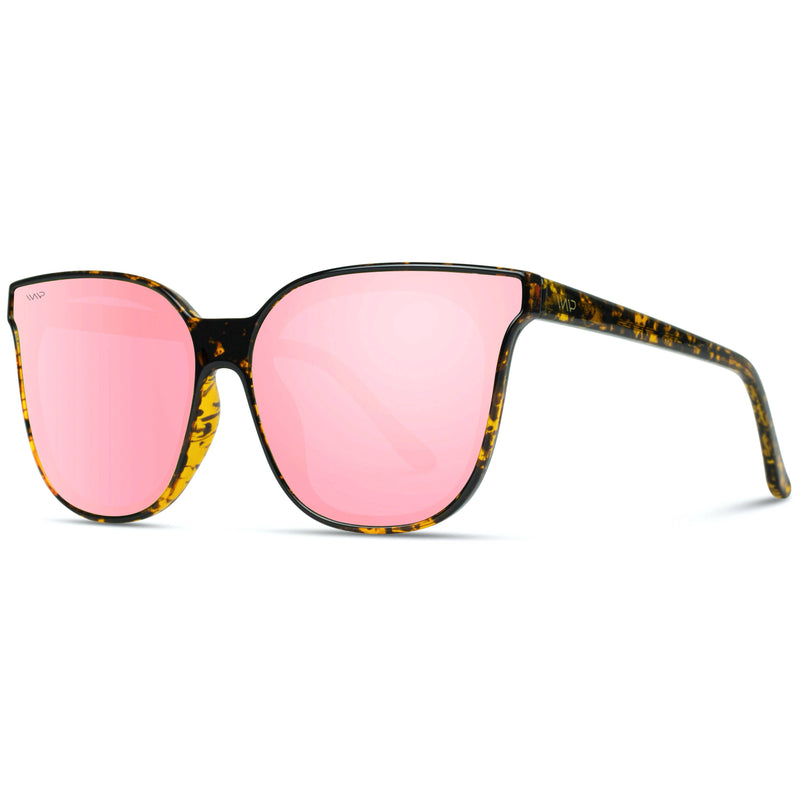 Lucy Oversized Square Polarized Sunglasses - Blaze Tortoise