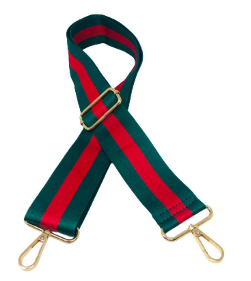 Green and Red Stripe "Guitar" Bag Strap