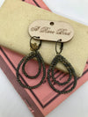 Teakwood Bead Snake Earrings