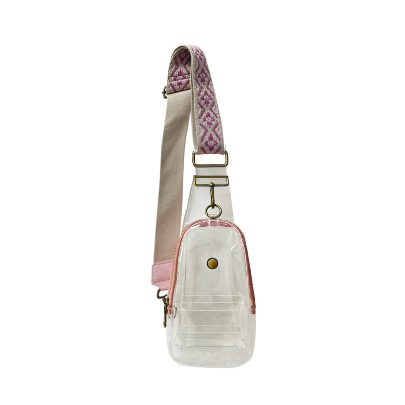 Camille Clear Sling - Pink Strap