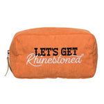 Get Rhinestoned Corduroy Cosmetic Bag
